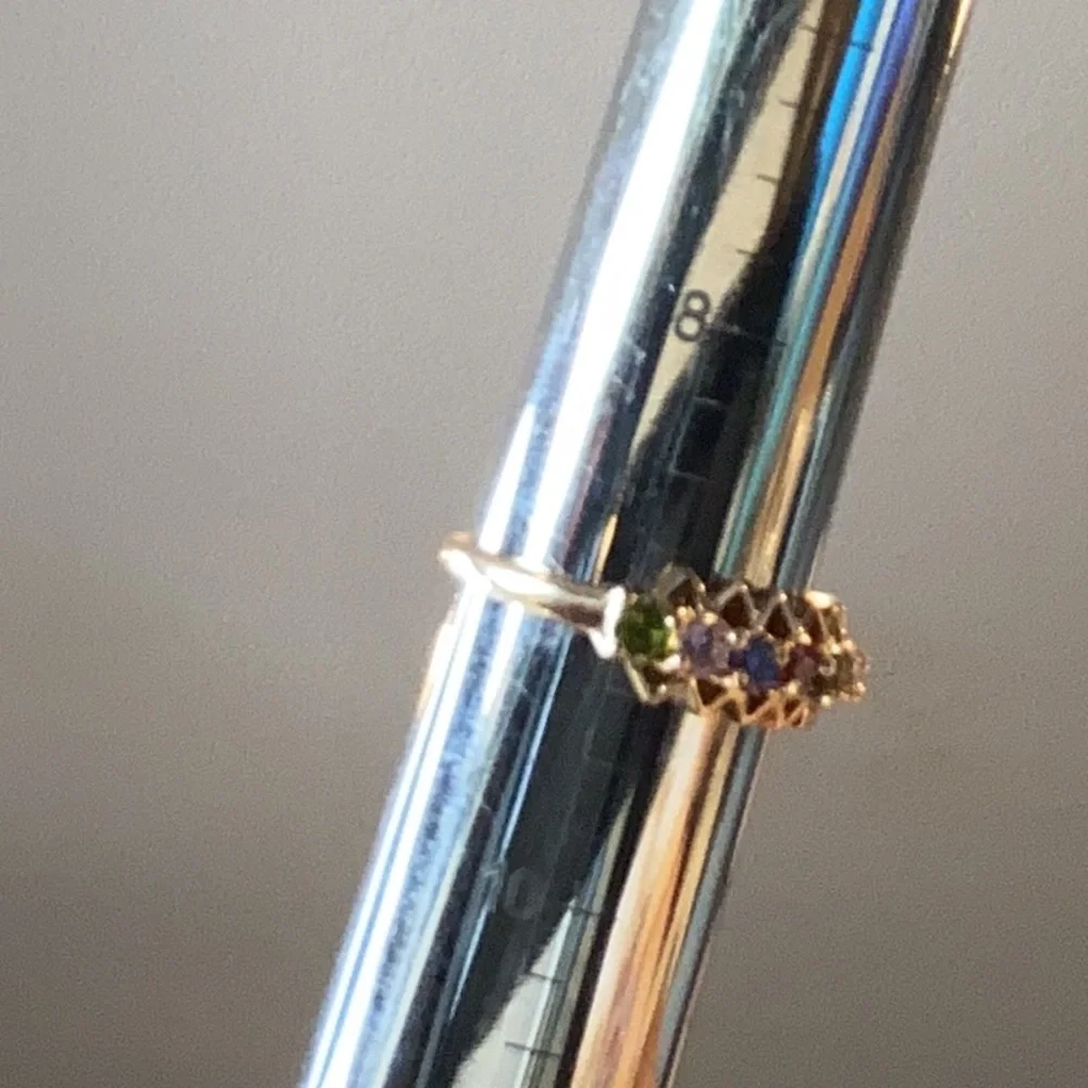 Swarovski Elements Rainbow Crystal Stackable Band Ring, Size 9
